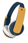JVC Bluetooth Kids Headphones, 16 Hours Play time, Active Volume Limiter, Comfortable and Easy-to-Clean Soft Ear Pads, 7-Step Length Adjuster, Fun Stickers Included - HAKD10WY (Yellow)