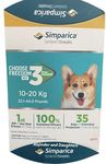 SIMPRICA Chewable 1 Tablet for 10-20 kg Dogs for Control of Ticks & Fleas for Dogs Only by Abjinder and Daughters