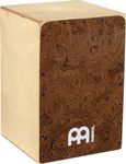 Meinl Percussion Snarecraft Cajon Instrument - Compact Drum Box with 2 Snare Wires - Playing Surface Burl Wood (SC80BW)