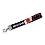 Rico Industries NFL Football Chicago Bears Wrist Lanyard Key Chain, Cute Wristlet Strap Keychain Holder for Women Men Car Keys ID Badges Card Wallet Phone Camera