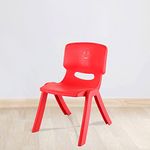 Cello Bolt Baby Comfortable Kids Chair with Backrest for Study Chair|Play|Dining Room|Bedroom|Kids Room|Living Room|Indoor-Outdoor|Dust Free|100% Polypropylene Stackable Chairs, Red