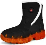 Dr.Warm Heated Boots for Women, Warm Fur Lined Heated Slippers Boot with 7.4V Rechargeable Battery Heated Shoes with Anti-Skid Sole Keep Feet Warm for Winter Indoor Outdoor/W6