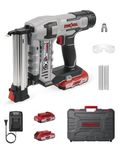 Cordless Brad Nailer Battery Powered, LINKNAL Electric Nail Gun with Charger, 18 Gauge, 1000 Nails and 2×Li-ion Batteries (L821-BN)