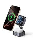 UGREEN 15W MagFlow for MagSafe Charger Qi2 Certified, 2-in-1 Wireless Charger, Foldable Wireless Charger Station Compatible with iPhone Air/17/16/15/14/13/12 Series, AirPods 4/3/2/Pro 3/2