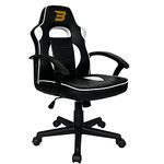 BraZen Stellar Midback PC Computer Office Video Ergonomic Adult Gaming Chair -White - PU Faux Leather Wheels Height Adjustable Fixed Solid Armrests Rocker Recliner