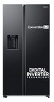 Samsung 633 L, 3 Star, Frost Free, Double Door, Convertible 5-in-1 Digital Inverter, Side By Side Refrigerator with AI, WiFi & Water & Ice Dispenser (RS78CG8543B1HL, Black Matte)