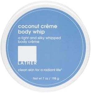 LATHER Coconut Crème Body Whip, 7 Ounce - Light, Silky, Whipped Body Crème with Shea Butter and Aloe Vera