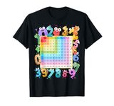 Dinosaur Numbers Idea For Kids & Dino Multiplication Square T-Shirt