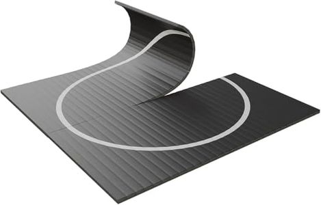 EFFICRAFT 10'x10' Wrestling Mat for Home Gym - 1.25" Thick Professional Flexi-Roll Martial Arts Mat - Shock-Absorbent Floor for BJJ, Jiu Jitsu, MMA, Judo & Grappling