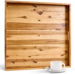 TIDITA Acacia Wood Serving Tray Squ