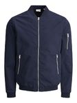 JACK & JONES Mens Rush Bomber Jacket - Navy Blazer - XX Large