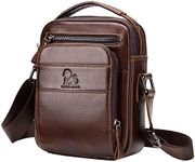 BAIGIO Men's Shoulder Bags Real Lea