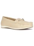 Bata GLORIA LOAFER Womens Casual Slip-On Loafer Shoes in Yellow Beige Gold