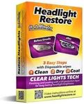 Headlight Restorer Kit, Easy 3-Step Process Car Headlight Restoration Kit - Headlight Cleaner and protective Wipes