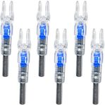 Lighted Nocks for Arrows with .244 Inside Diameter Led Nocks with Switch Button for Archery Hunting (Blue)