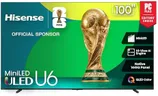 Hisense 100" Class U6 Series Mini-LED 4K UHD Smart Fire TV (100U65QF, 2025 Model) - QLED, Native 144Hz, HDR10+, Dolby Vision IQ, Dolby Atmos, Game Mode Pro, ALLM, Alexa Built in, Black