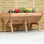 Woodside Raised Wooden Garden Bed Planter for Plants & Vegetables, Elevated Herb Box