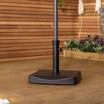 Charles Bentley Outdoor, Garden, Patio Heavy Weight, 26.5Kg, Concrete, Parasol Base Umbrella Stand, Square Shape, With Adjustable Pole, For Flat Surfaces, Made Of Polycrete In Black (34.5x48cm)