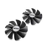 2PCS CF1015H12D 12V 0.42A 95MM RX 580 Nitro Mining Edition VGA Fan for Sapphire RX 470 480 570 580 590 Graphics Card Cooling Fan (2PCS Black)