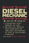 Diesel Mechanic: Car Auto Mechanic Vehicle Repair Notebook For Diesel Mechanic, Car Enthusiast, Carguy