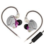 KZ ZSN Pro Earbuds New Yinyoo 1DD 1BA HiFi Monitor Earphones Noise Cancelling Wired Earbuds Balanced Armature Dynamic Driver Hybrid Headphones with Microphones(Purple mic)