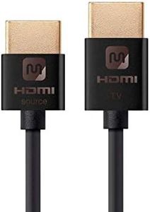 Monoprice HDMI High Speed Active Cable - 4K@60Hz, HDR, 18Gbps, YUV 4:4:4, 36AWG, 10 Feet, Black - Ultra Slim Active Series