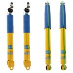 Bilstein 4600 Series Set of Front & Rear Monotube Shocks fits 2011 2024 Silverado Sierra 2500 HD 3500 HD | Includes TrendsAuto Decal | 24-196437 24-196444