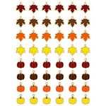 AIEX 48pcs Fall Charm Pendants, Fall Maple Leaf Charms Enamel Halloween Pendant Pumpkin Thanksgiving Charms for Jewelry Making Keychain Making DIY Craft (Multi-color)