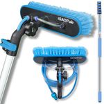 20ft Telescopic Water-Fed Window and Solar Panel Cleaning Pole Kit — Extendable Reach Cleaner with Brush, Soap Dispenser & Hose — Soffit, Fascia, Conservatory & Caravan Exterior Cleaning System