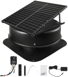VEVOR 50W Solar Attic Fan, 3000 CFM with Smart Control, Built-in Smoke & Temperature Sensors, Weatherproof & Low-Noise for Roof Ventilation