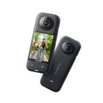 Insta360 X3 - Waterproof 360 Action Camera with 1/2" 48MP Sensors, 5.7K 360 Active HDR Video, 72MP 360 Photo, 4K Single-Lens, 60fps Me Mode, Stabilization, 2.29" Touchscreen, AI Editing, Live Stream