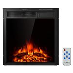 KOTEK 22.5” Electric Fireplace Insert, 750W/1500W Fireplace Heater with Adjustable Log Flame, Remote & Touch Control, Low Noise, Recessed Electric Fireplace for Home, Office