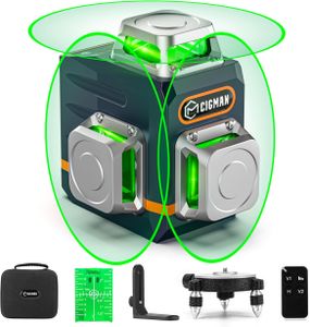CIGMAN 3D Green Laser Level – Self-Leveling Tool for Construction