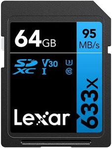 Lexar Professional 633x SD Card 64GB, SDXC UHS-I Card, Up to 95MB/s Read, for Mid-Range DSLR, HD Camcorder, 3D Cameras, LSD64GCB1EU633 (Product Label May Vary)