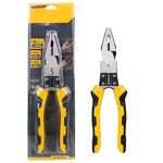 Homdum 7 in 1 Combination Plier 8.5 inch Multi Function Wire Stripper Cable Cutter Terminal Crimping Electrician Pliers Size 220 mm