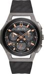 Bulova Men's Chronograph Quartz Watch with Rubber Strap 97A162