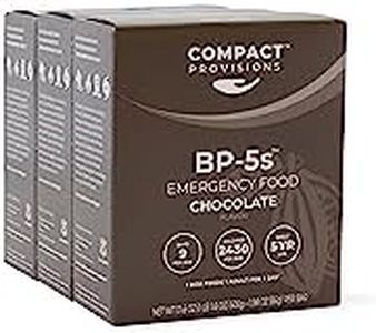 Compact Provisions BP-5s Chocolate 3 Pack Emergency Food Supply and Non-Perishable Survival Rations for Disaster Kits. 2,430 Calories, 63g Protein Per Box.