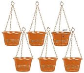 Plastic Orchid Hanging Tanusai Traders Pots (Brown) - Set of 6