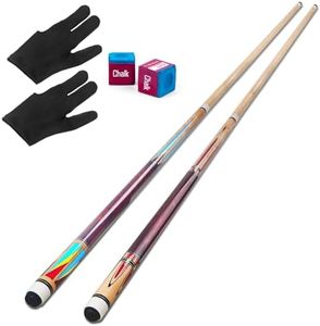Pool Cue,Pool Cues Set of 2 Pool 58" AKLOT Cue Sticks Pool Cues Adult Canadian Maple Wood Cue Stick Pool Cues Adult 18 19 20 21 oz