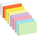 Utron 248 Sheets Colored Index Cards 3x5, Double-Sided Blank Notes Flash Cards for Studying, Note Cards 3x5 Lined, Flashcards for Studying, Index Notecards for Office
