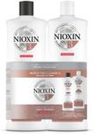 NIOXIN System 3 Duo Pack, Cleanser Shampoo + Scalp Therapy Revitalising Conditioner (1L + 1L), For Coloured Hair with Light Thinning