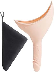 Rquite Female Urinal, Pee Funnel for Women Travel, Portable Urinal for Women, Reusable Female Urination Device, Silicone She Pee Cup for Women Stand to Pee, Women Urinal Funnel with Discreet Carry Bag