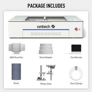 OMTech Polar 50W Laser Engraver – Desktop CO2 Cutter & Etcher