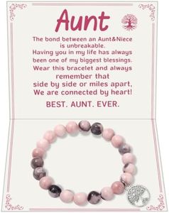 Unique Birthday Bracelet Gifts for Sister Aunt Mom Grandma Bestie Friend Daughter Girlfriend Wife Nana Coworker, 21st 30th 40th 50th 60th 70th Natural Stone Bracelets For Birthday For Women Teen