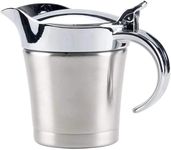 16OZ Gravy Boat Stainless Steel Gravy Warmer Serving Sauce Jug with Lid (16OZ/450ml)