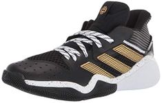 adidas Harden Stepback Indoor Court Shoe, Core Black/Gold Metallic, 9