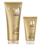 Dove Summer Revived Light to Medium Gradual Tanning Lotion 200 ml & Dove Summer Revived Light to Medium Gradual Tan Lotion for Face and Body Tanning Lotion For All Skin Types 75 ml