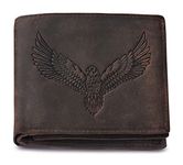 URBAN FOREST Zeus Vintage Brown Leather Bi-Fold Wallet for Men, 6 Card Slot