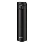 Tiger Stainless Steel Flask, Vacuum Insulated Double Wall, Ultra Light, Certified Antibacterial Lid & Coat, Stone Black, 600ml, MKA-K060