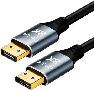 Pipestation DisplayPort to DisplayPort Cable 1.5m | DP 1.4 8K DP to DP Cable Gold-Plated Display Port Cables | Male to Male Display Port Cable | Display Port to Display Port Cord for Laptop PC Monitor